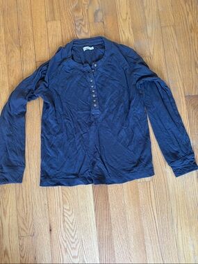 Faherty brown long sleeve Henley